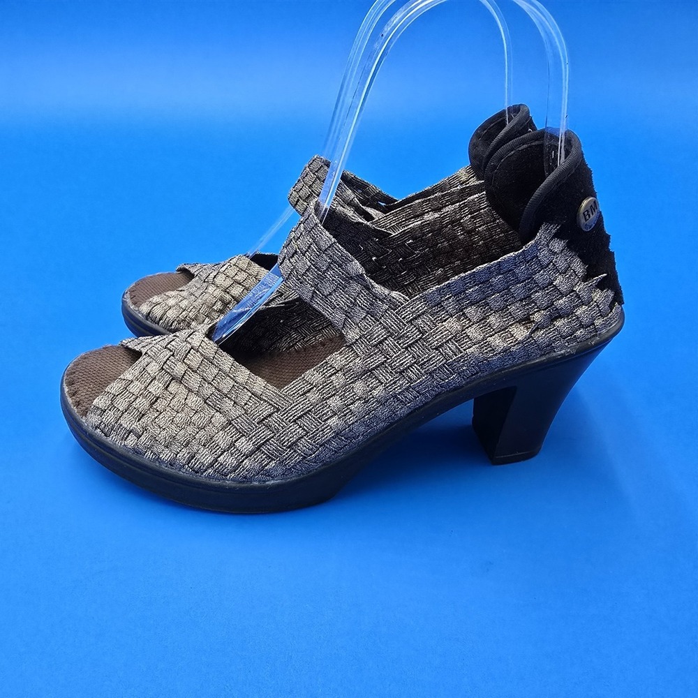 BERNIE MEV CLYDE Block Heels Women's Shoes Bronze‎ Size 37 EUR 6.5-7 US EUC